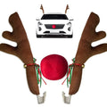 Rudolph car kit with reindeer antlers, red nose and jingle bells