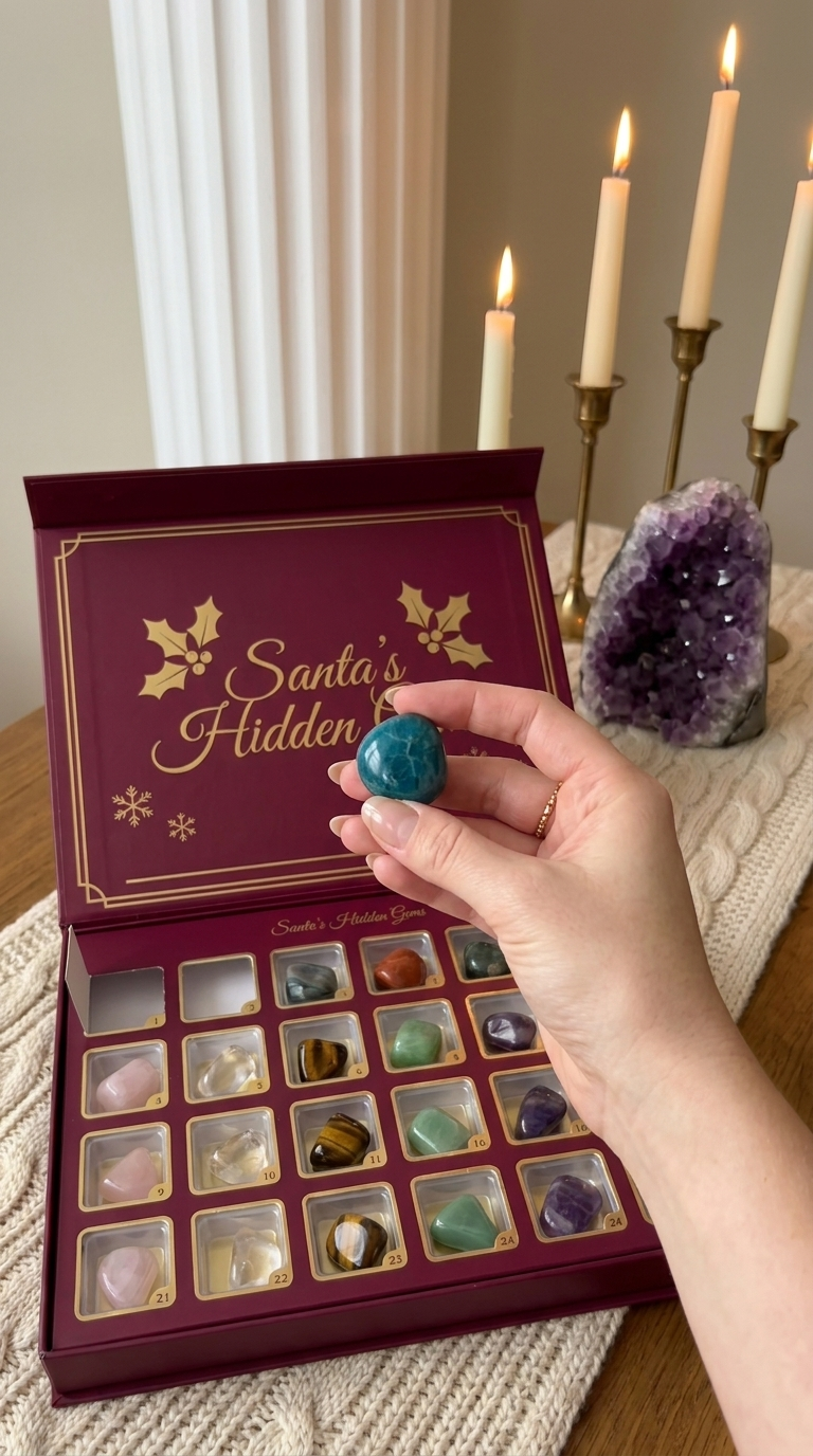 Picking a gemstone out of the advent calendar